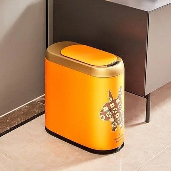 Smart Cartoon Decor Trash Can with Lid