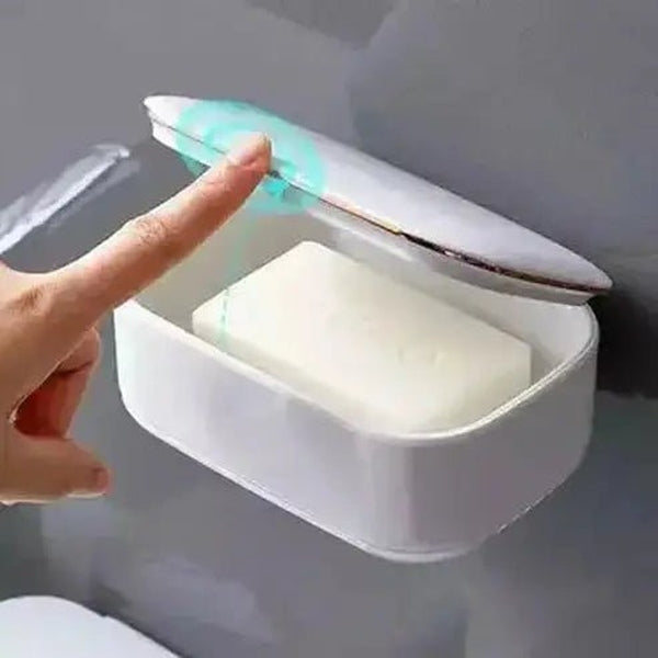 Portable Soap Holder Soap Dishes & Holders White Bathroom Waterproof Soap Dish Storage Holder – Dondepiso