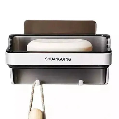 Soap Dish with Hanger Soap Dishes & Holders Brown Waterproof Wall-Mounted Soap Dish with Lid – Dondepiso