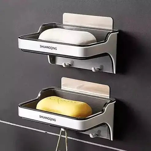 Soap Dish with Hanger Soap Dishes & Holders Brown Waterproof Wall-Mounted Soap Dish with Lid – Dondepiso