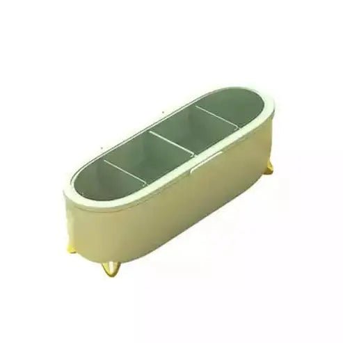 4-format Seasoning Box Spice Organizers Light green Multi Kitchen Spice Storage Container with Lid - Dondepiso