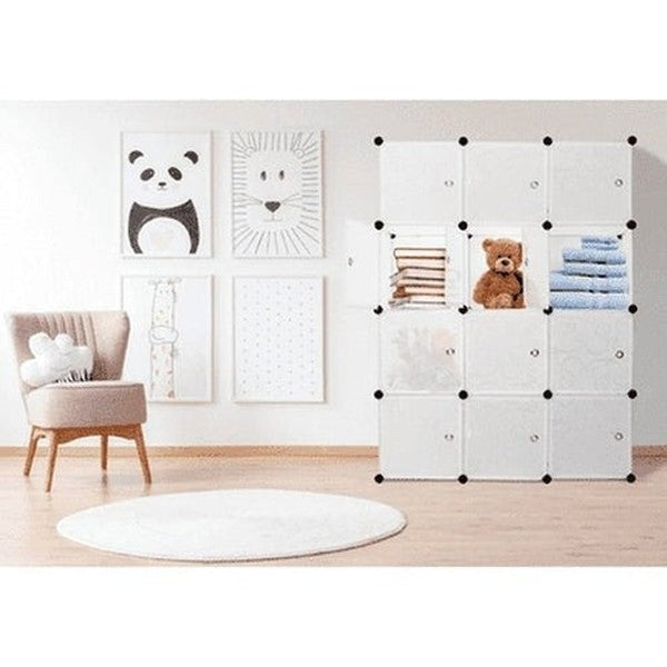 stacking modular cubes sundries storage organizer. 12 cubes plastic storage household box. storage & organization. product type: household storage containers.