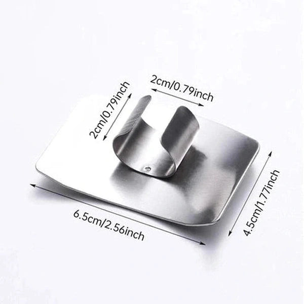 Stainless Steel Finger Guard - Reusable Cutting Protector for Safe Kitchen Slicing