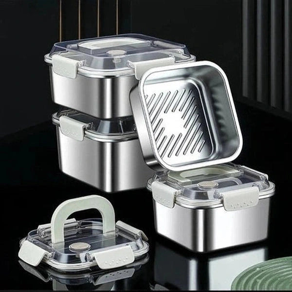 Stainless Steel Food Preservation Box - Oven, Freezer, Dishwasher Safe Container with Sealing Lid