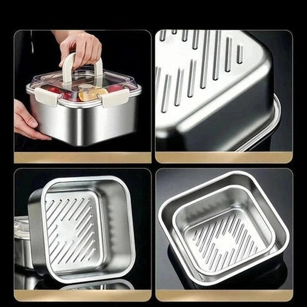 Stainless Steel Food Preservation Box - Oven, Freezer, Dishwasher Safe Container with Sealing Lid