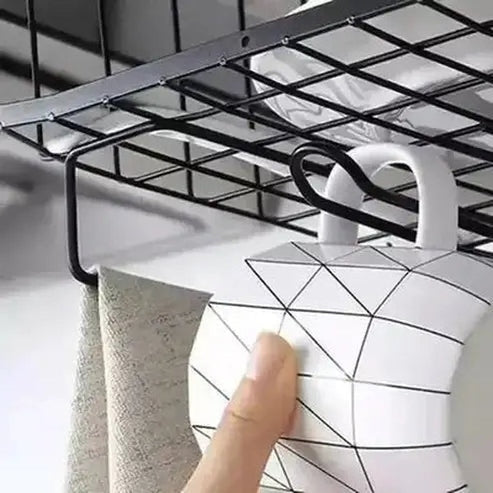 Metal Hanging Basket Storage Hooks & Racks Metal Under Cabinet Storage Hanging Basket - Dondepiso