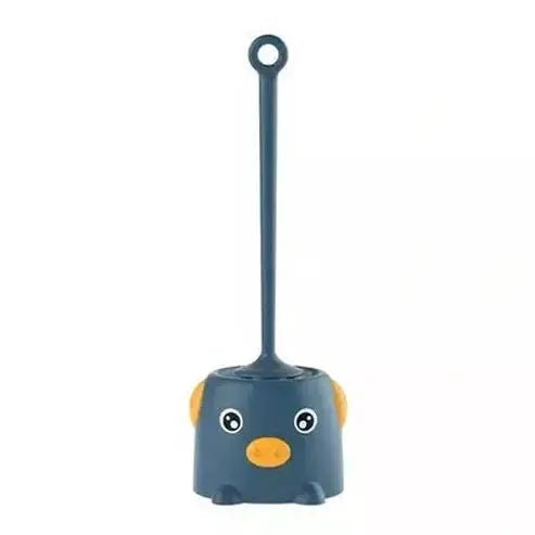 Piggy Toilet Brush Toilet Brushes & Holders Blue Soft Hair Cartoon Cute Piggy Toilet Brush Holder – Dondepiso