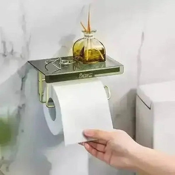 Iron Toilet Paper Holder Toilet Paper Holders Gold Wall Mount Gold Iron Toilet Paper Holder – Dondepiso