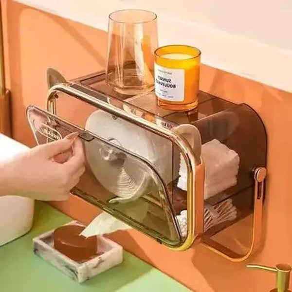 Cat Toilet Paper Rack Toilet Paper Holders Brown Wall-Mounted Cartoon Cat Toilet Paper Rack · Dondepiso