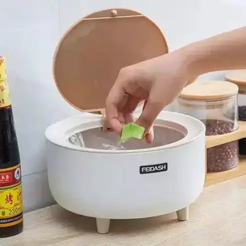 Desktop fashion Dustbin Trash Cans & Wastebaskets White Durable Small Desktop Luxury Fashion Trash Can – Dondepiso