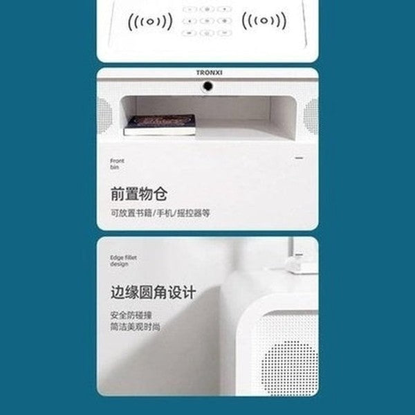 Tronxi Smart Bedside Table Nightstands White 1 Tronxi Smart Bedside Table – Dondepiso