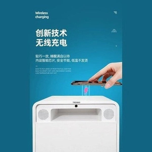 Tronxi Smart Bedside Table Nightstands White 1 Tronxi Smart Bedside Table – Dondepiso