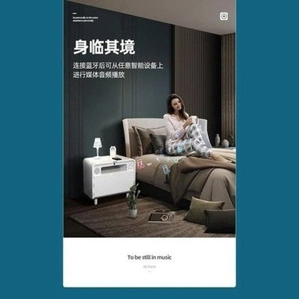 Tronxi Smart Bedside Table Nightstands White 1 Tronxi Smart Bedside Table – Dondepiso