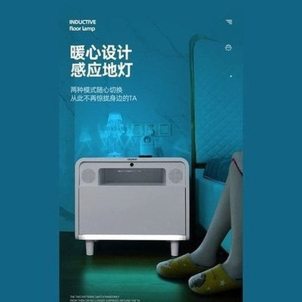 Tronxi Smart Bedside Table Nightstands White 1 Tronxi Smart Bedside Table – Dondepiso