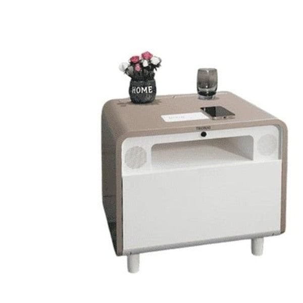 Tronxi Smart Bedside Table Nightstands White 1 Tronxi Smart Bedside Table – Dondepiso