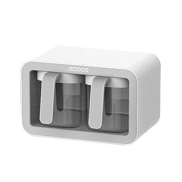 two-thirds cup capacity wall mounted spice rack accessory sugar bowl salt shaker seasoning container boxes and spoons storage supplies. type: spice organizers.