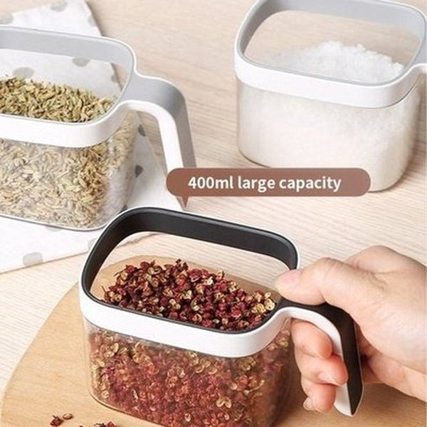 two-thirds cup capacity wall mounted spice rack accessory sugar bowl salt shaker seasoning container boxes and spoons storage supplies. type: spice organizers.
