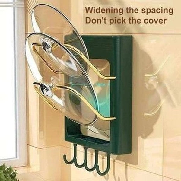 Useful and sturdy space-saving pot lid rack