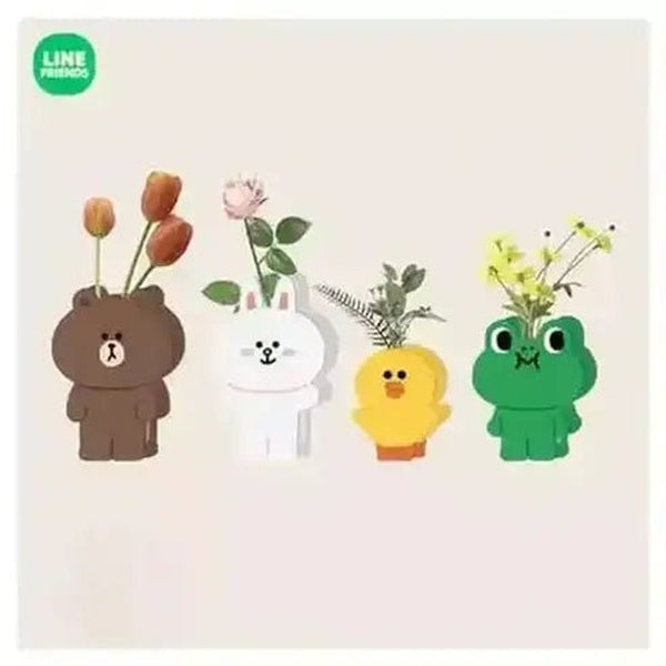 LINE FRIENDS ornaments vase Vases LINE FRIENDS Brown Cony Sally Leonard Decor Vases - Dondepiso