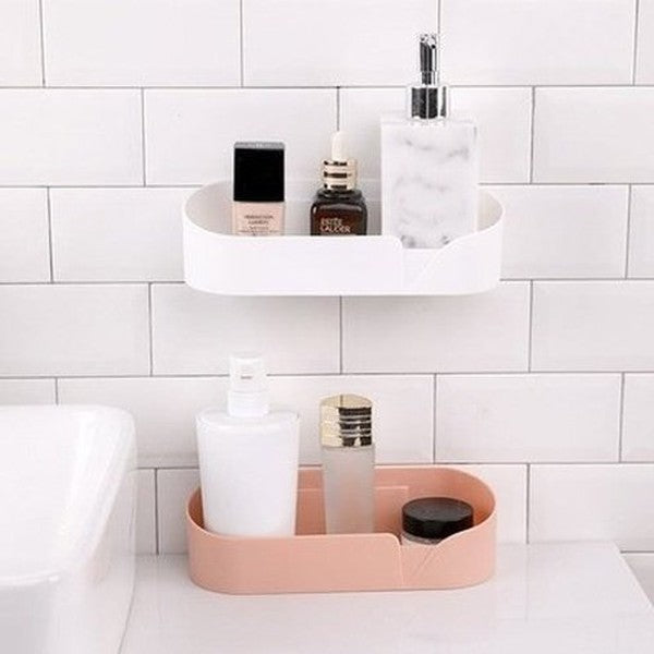 Bathroom Shelf Cosmetic Wall Free Punch Wall Mounted Plastic Organizing Rack Bathroom Organizers. Product Type: Bathroom Accessory Mounts.