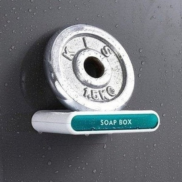 soap holder drain wall mounted soap sponge holder storage rack bathroom organizer soap draining holder kitchen hanging soap box. type: soap dishes and holders.