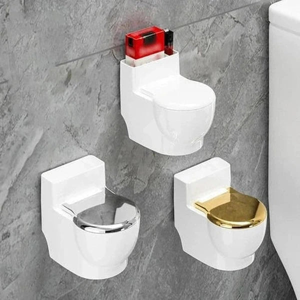 Wall-Mounted, Punch-Free Cigarette Holder for Bathroom Decor