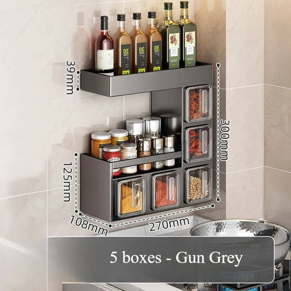 durable kitchen spice rack wall storage solution