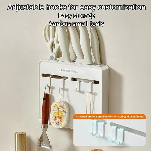 Multi-purpose knife rack for knives scissors and utensils
