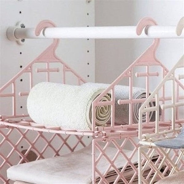 Wall Mounted Plastic Hanging Wardrobe Organizer