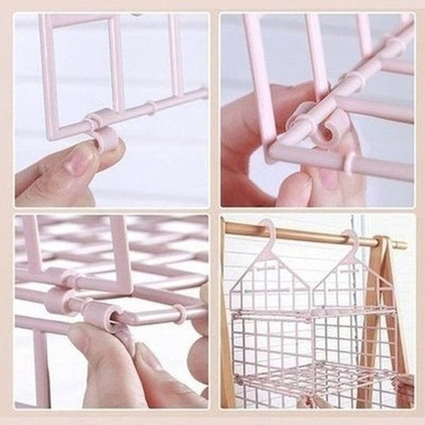 Wall Mounted Plastic Hanging Wardrobe Organizer