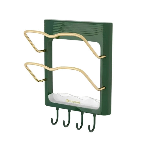 Punch-Free Kitchen Storage Solution for Pot Covers, Utensils, and Cups