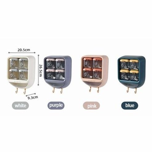 Wall-mounted Seasoning Box Salt Pepper Spice Rack Jar Sugar Bowl For Kitchen Gadget Device Sets Spice Box Organizer. Kitchen Organizers. Type: Spice Organizers.