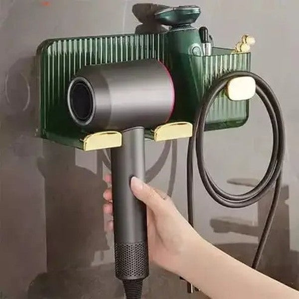 Self-Adhesive Hair Dryer Rack for Organized Living