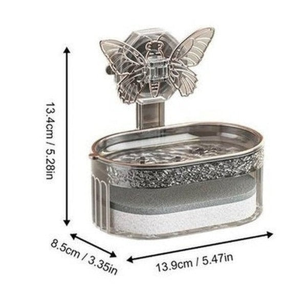 Wall-Mounted Soap Suction Cup Storage Drainer Rack