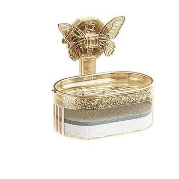 Wall-Mounted Soap Suction Cup Storage Drainer Rack