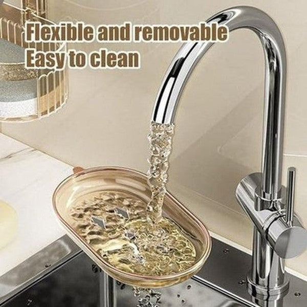 Wall-Mounted Soap Suction Cup Storage Drainer Rack