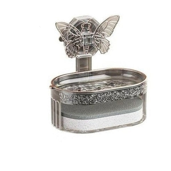 Wall-Mounted Soap Suction Cup Storage Drainer Rack