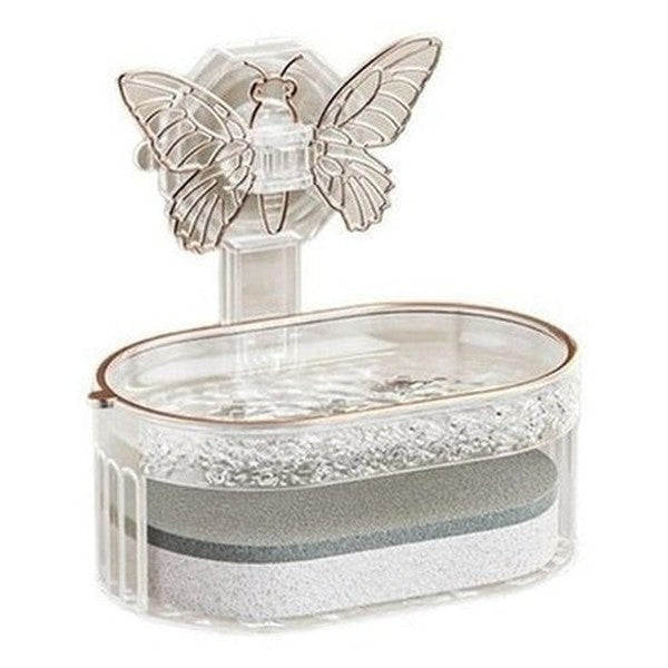 Wall-Mounted Soap Suction Cup Storage Drainer Rack