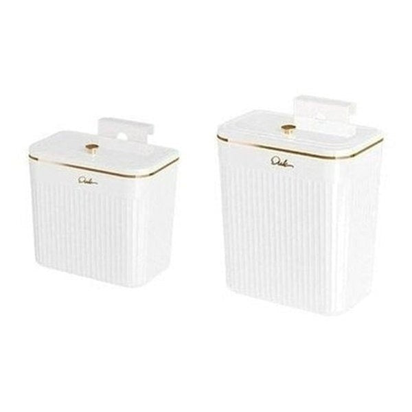 Waterproof Wall-Mounted Trash Can Door with Lid - Sleek and Modern Design