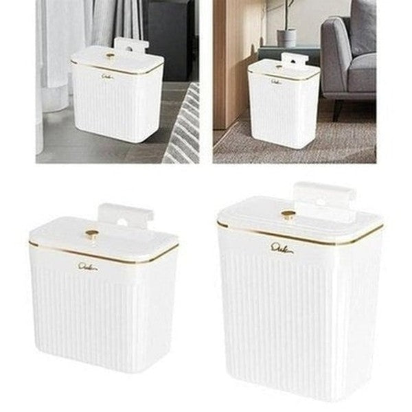 Waterproof Wall-Mounted Trash Can Door with Lid - Sleek and Modern Design