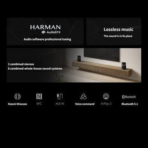 Xiaomi Sound Pro Upgrade 7 Cell 40W Configuration Colorful Galaxy Atmosphere Light Annular Transparent Body Music Connectivity Indicator. Audio Components: Speakers.