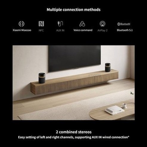 Xiaomi Sound Pro Upgrade 7 Cell 40W Configuration Colorful Galaxy Atmosphere Light Annular Transparent Body Music Connectivity Indicator. Audio Components: Speakers.