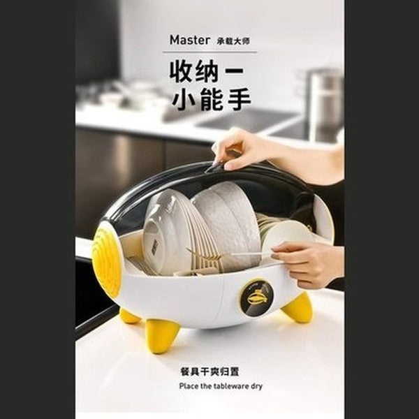 Zeppelin Shape Drain Dish Rack Kitchen Storage Holder Large Capacity Partition Storage Easy to Disassemble and Wash Creative Storage. Dish Racks & Drain Boards