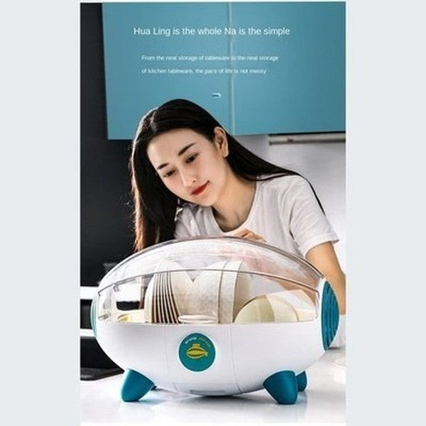 Zeppelin Shape Drain Dish Rack Kitchen Storage Holder Large Capacity Partition Storage Easy to Disassemble and Wash Creative Storage. Dish Racks & Drain Boards