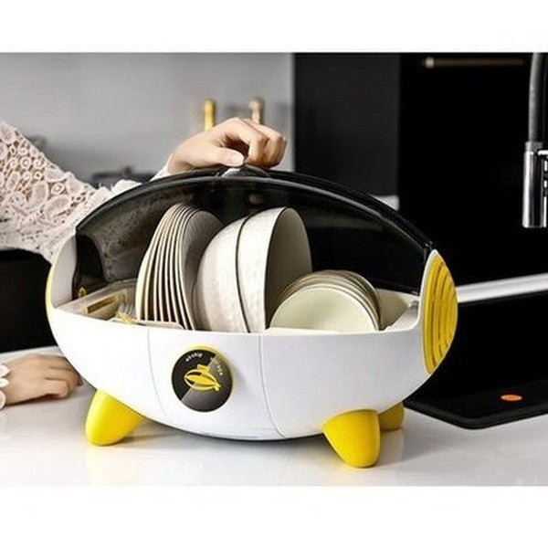 Zeppelin Shape Drain Dish Rack Kitchen Storage Holder Large Capacity Partition Storage Easy to Disassemble and Wash Creative Storage. Dish Racks & Drain Boards