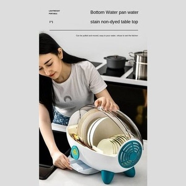 Zeppelin Shape Drain Dish Rack Kitchen Storage Holder Large Capacity Partition Storage Easy to Disassemble and Wash Creative Storage. Dish Racks & Drain Boards