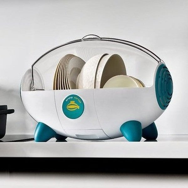 Zeppelin Shape Drain Dish Rack Kitchen Storage Holder Large Capacity Partition Storage Easy to Disassemble and Wash Creative Storage. Dish Racks & Drain Boards