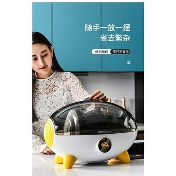 Zeppelin Shape Drain Dish Rack Kitchen Storage Holder Large Capacity Partition Storage Easy to Disassemble and Wash Creative Storage. Dish Racks & Drain Boards