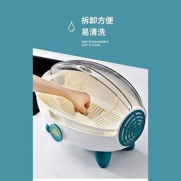 Zeppelin Shape Drain Dish Rack Kitchen Storage Holder Large Capacity Partition Storage Easy to Disassemble and Wash Creative Storage. Dish Racks & Drain Boards