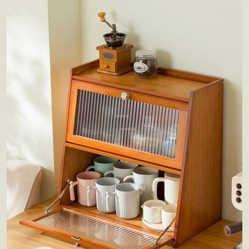 Retro Tableware Rack Wood